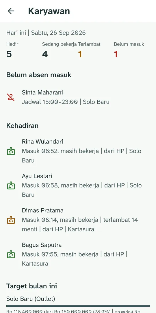 Tangkapan layar aplikasi Payoung